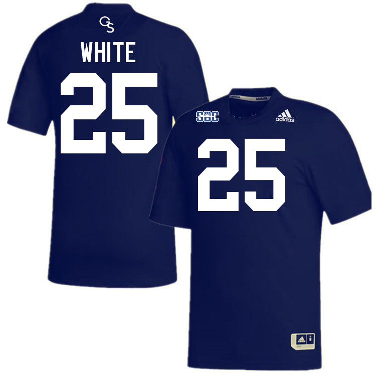 #25 Jalen White Georgia Southern Eagles Jerseys|Apparels Football Stitched-Navy